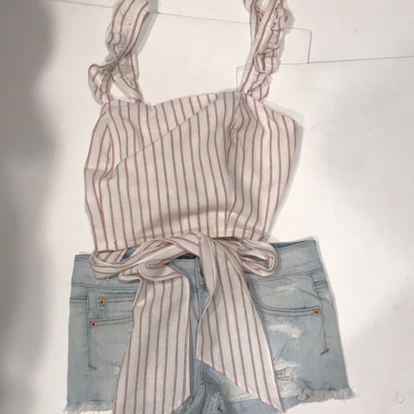 Heera Top - Aqua Striped